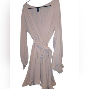 Akira Elegant Pink Wrap Dress